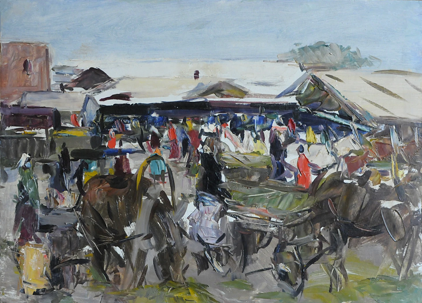 «Псков. Рынок.», 1958, Семенов А.Н.