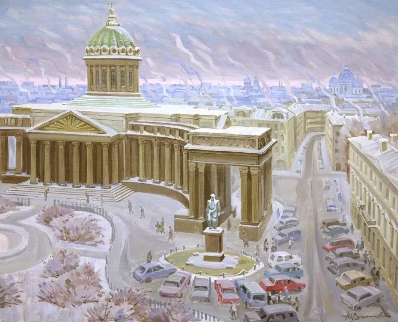«Сумерки у Казанского», Васильев Юрий Анатольевич, художник, купить картину, купить, работы, аукцион, живопись, галерея ОПХ, Bidspirit, бидспирит, магазин