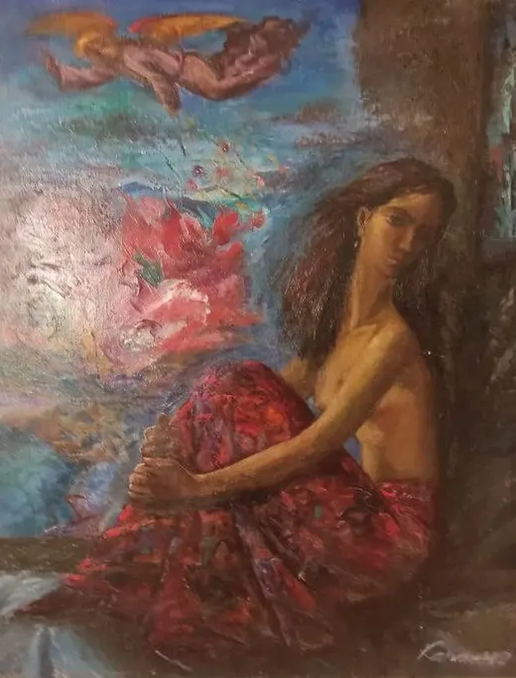 «Цветы от Ангела», Каплиенко Павел, 1993 г., купить картину, художник.