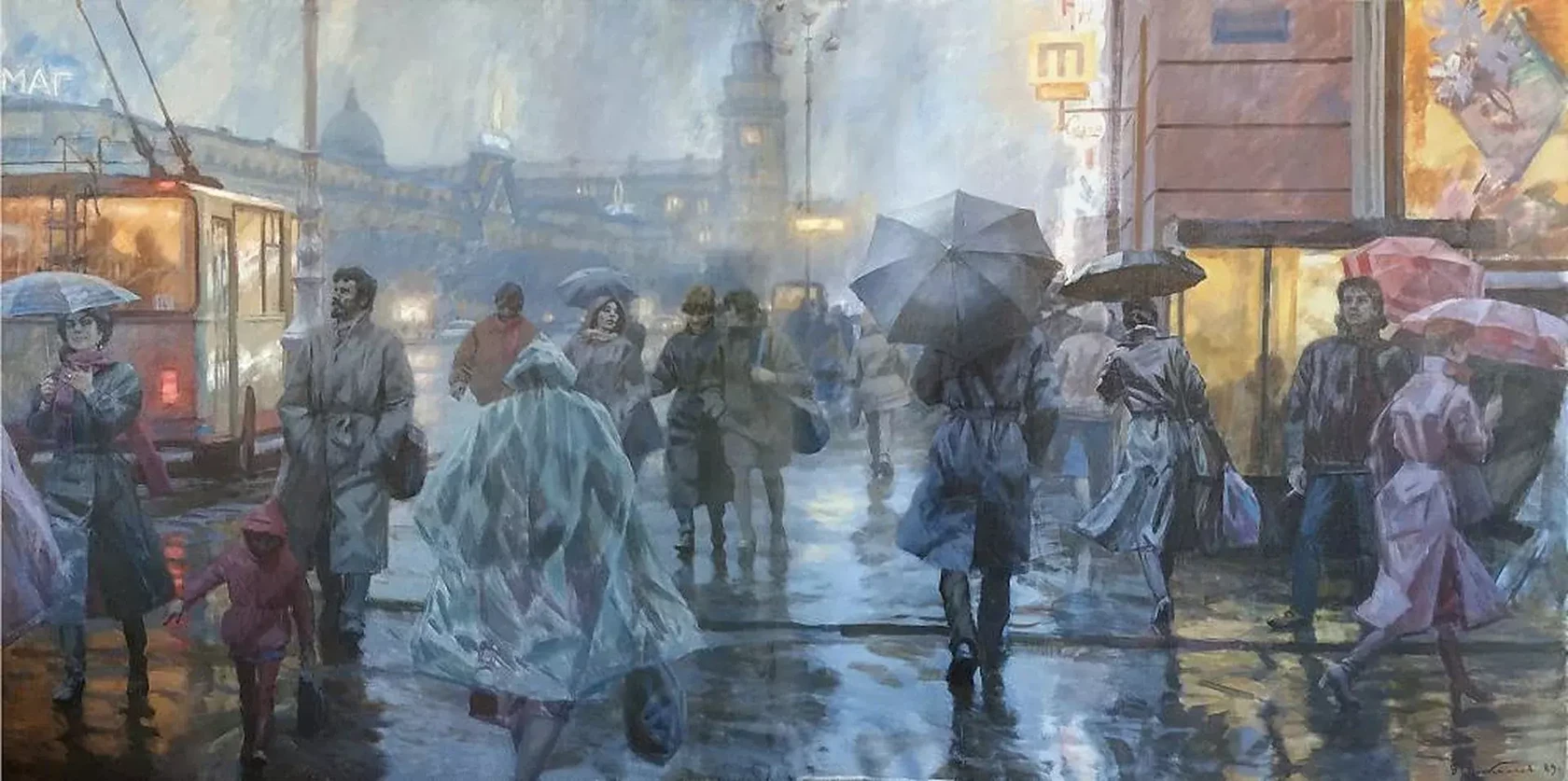 «Невский проспект», Николаев Борис Павлович, художник, купить картину, купить, работы, выставка, живопись, галерея ОПХ, портреты, выставка портретов, соцреализм