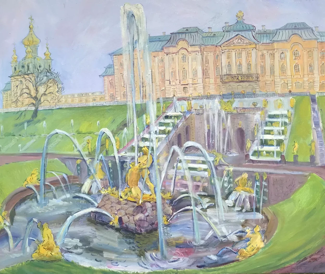 «Ранняя весна в Петергофе», Егошина Вера Алексеевна, художник, купить картину
