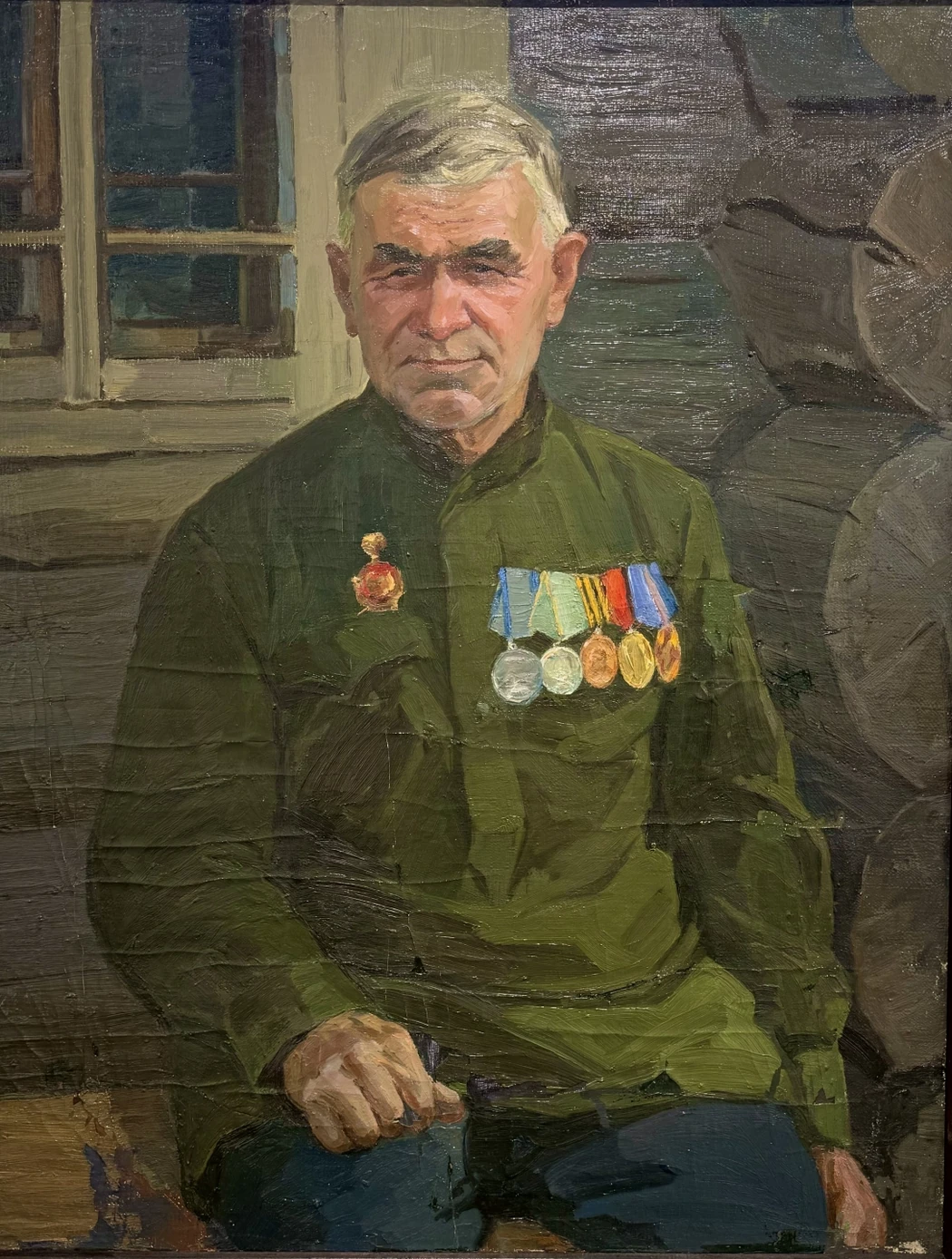 «Портрет Ветерана», Железнов Михаил Петрович, художник, купить картину, купить, работы, выставка, живопись, галерея ОПХ, портреты, выставка портретов, соцреализм