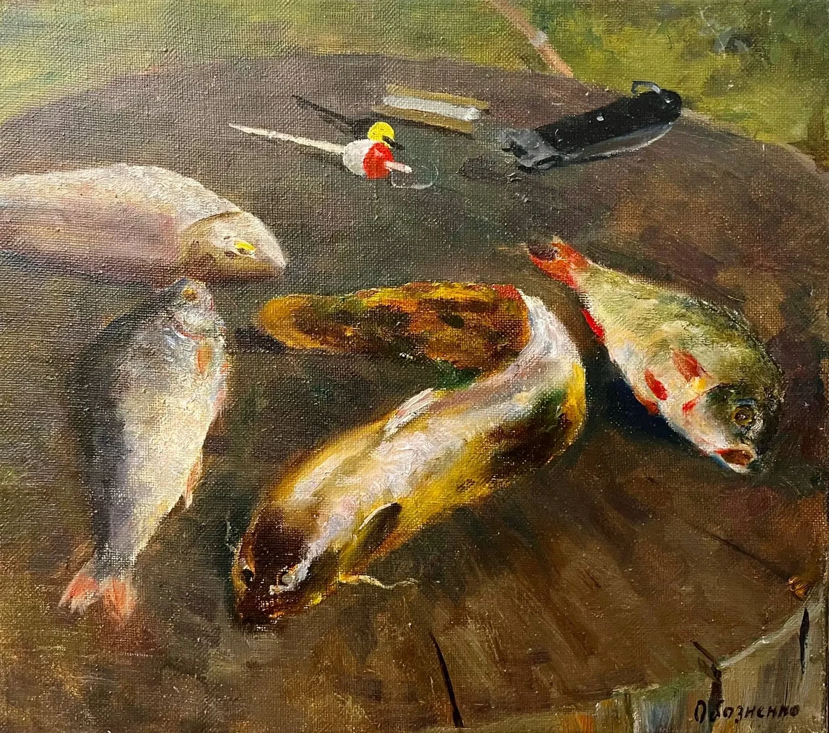 «Улов», Обозненко Дмитрий Георгиевич, художник, купить картину, купить, работы, аукцион, живопись, галерея ОПХ, Bidspirit, бидспирит, магазин, выставка