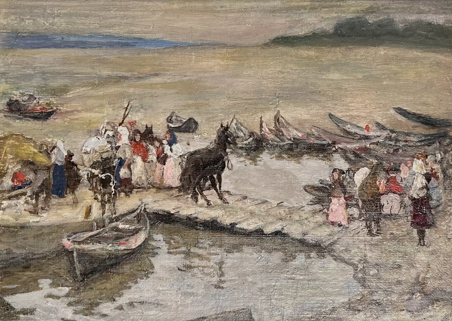 «Переправа. Перевоз на Волге», Вахрамеев Александр Иванович, художник, купить картину