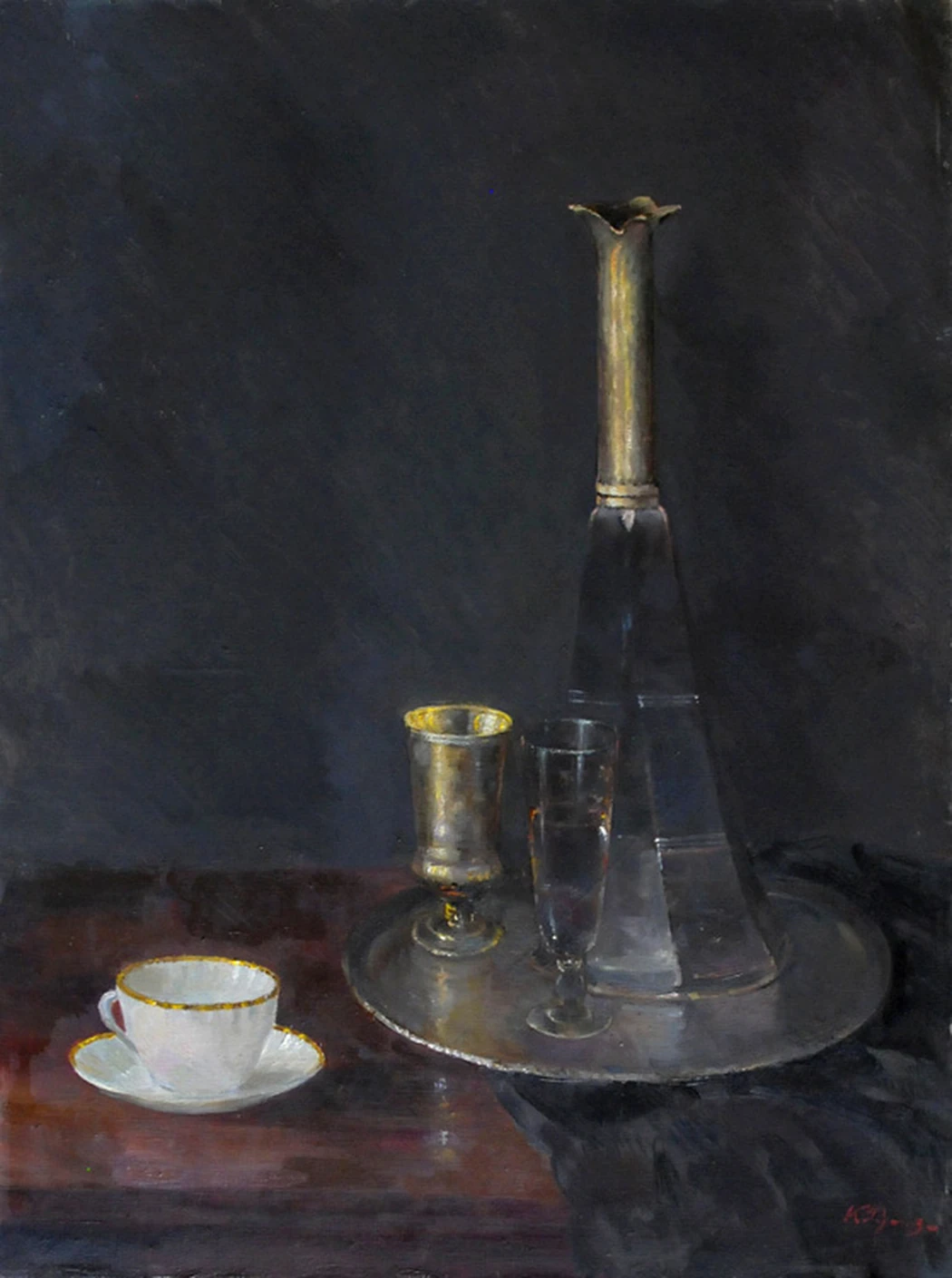 «Натюрморт с белой чашкой», 1991, Румянцева К. А.