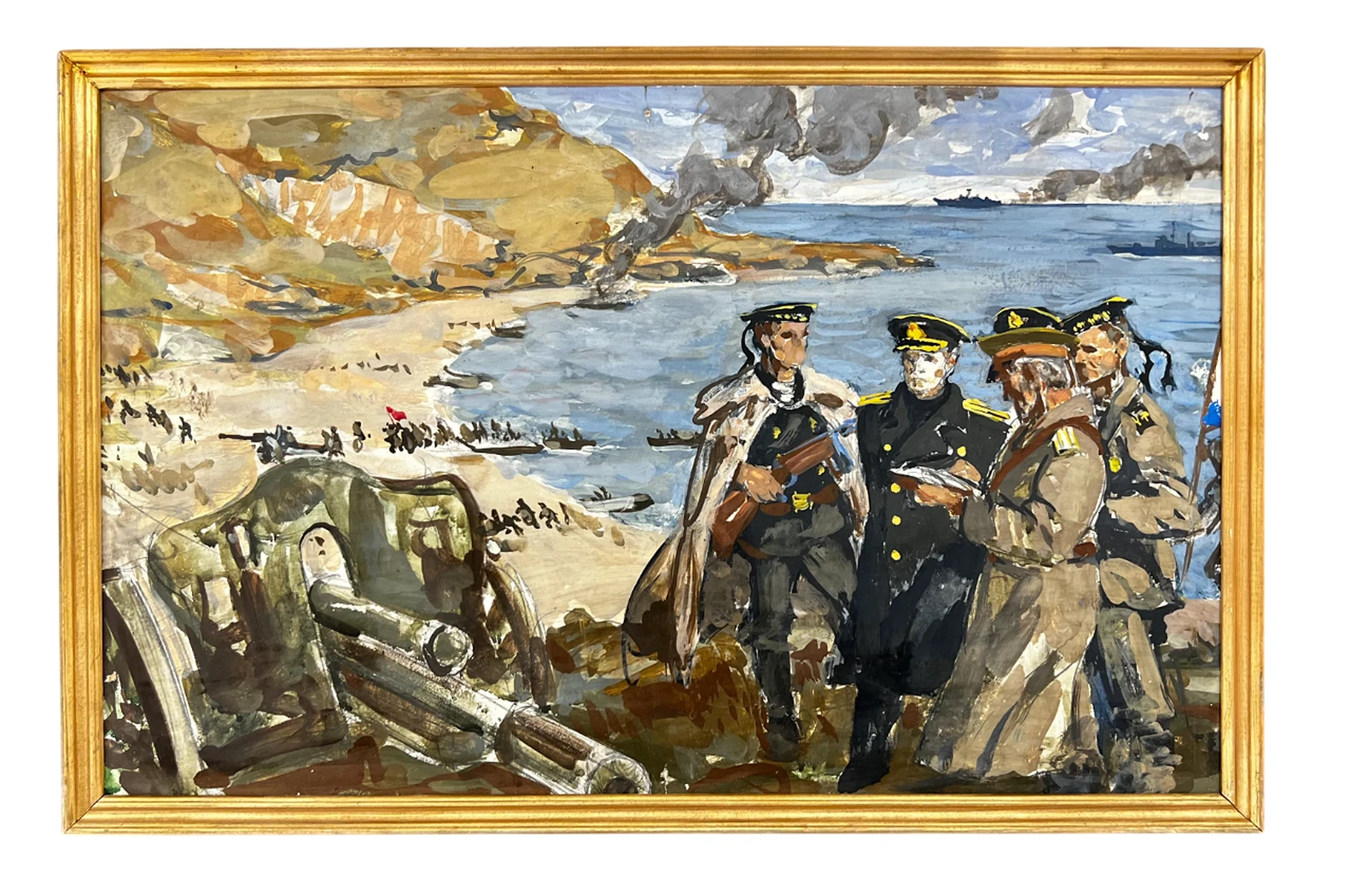 «Высадка Азовского десанта (под командованием ком. 1 р. С. Горшкова)», Яркин Владимир Петрович, художник, купить картину, купить, работы, живопись, выставка «Полюса живописи», галерея ОПХ