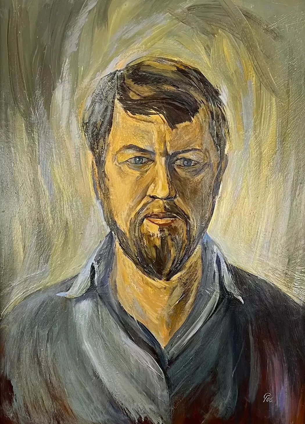 «Автопортрет», Садомовский Геннадий Петрович, художник, живопись, графика, выставка, галерея ОПХ, выставка «Автопортреты» – XXVIII Международного фестиваля искусств «Сергей Осколков и его друзья»