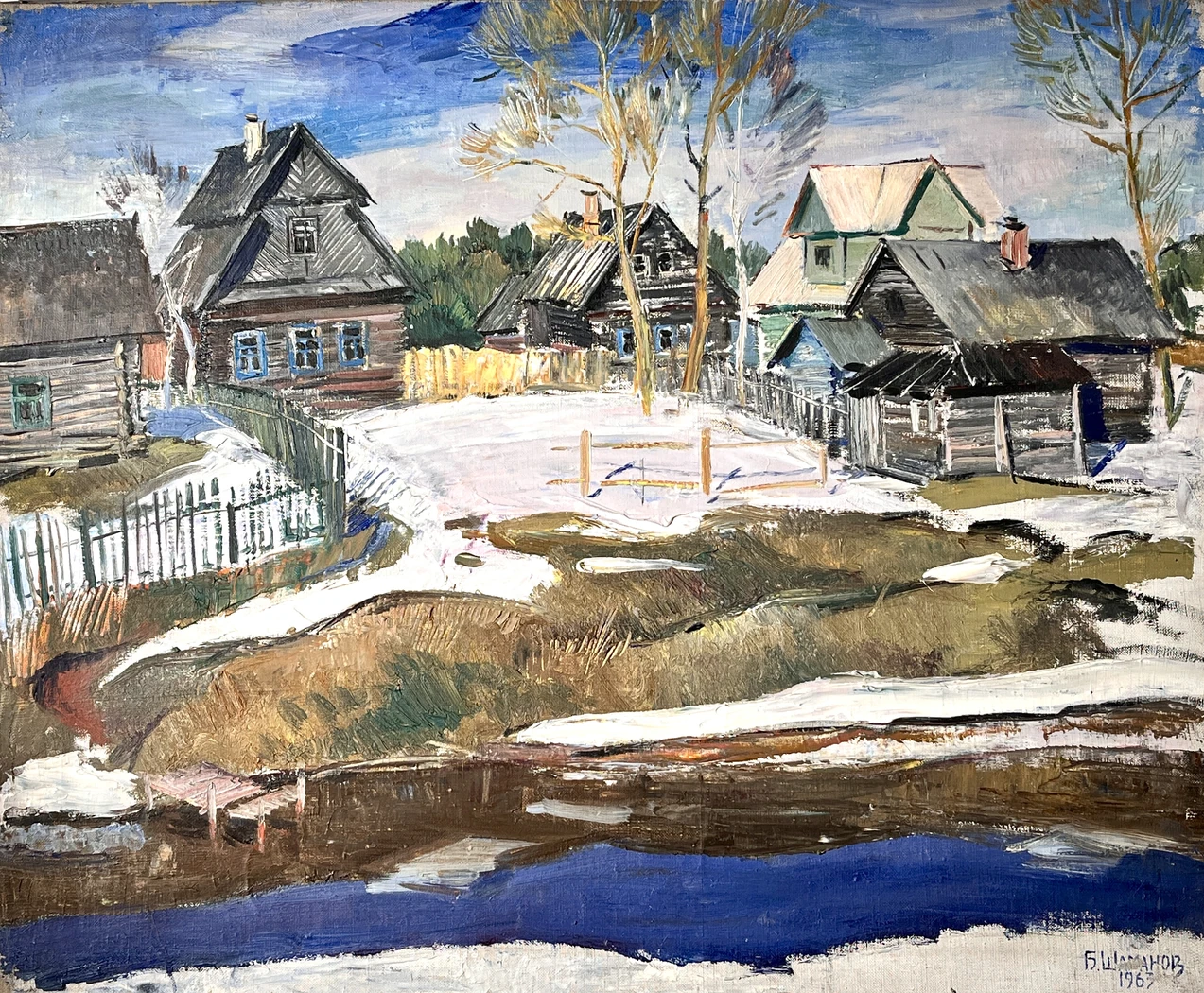 «Весна в Петровке», Шаманов Борис Иванович, художник, купить картину 