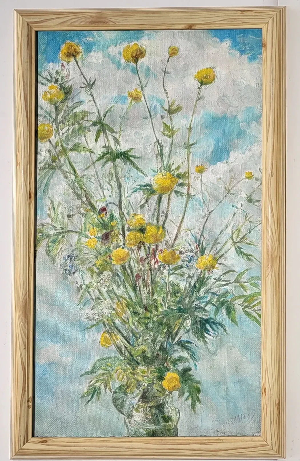 «Купавки», Шаблыкин Юрий Михайлович, художник, купить картину, купить, работы, аукцион, живопись, галерея ОПХ, Bidspirit, бидспирит, магазин, выставка