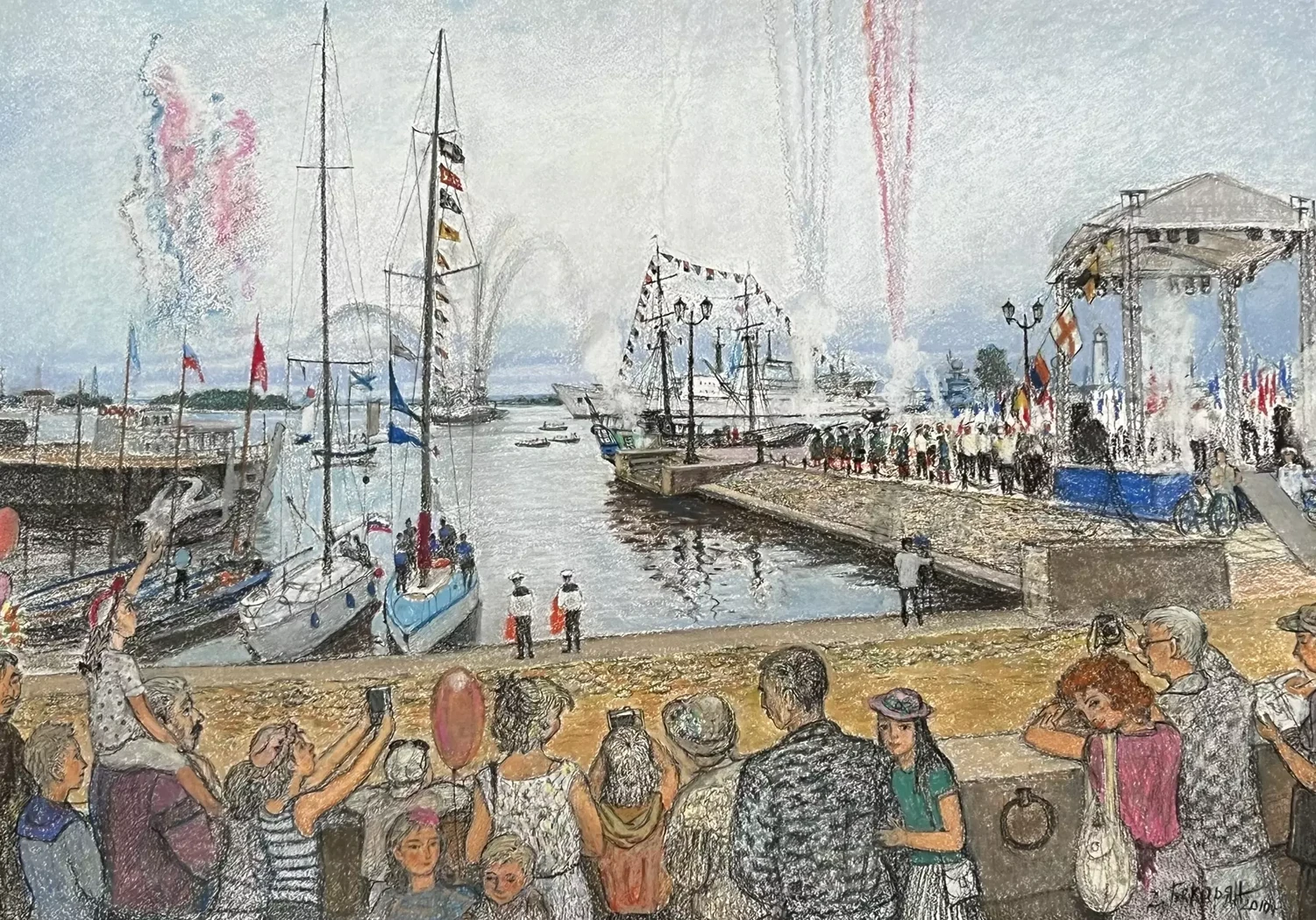«Праздник в Кронштадте», Бекарян Дзовинар Аровна, художник, купить картину 