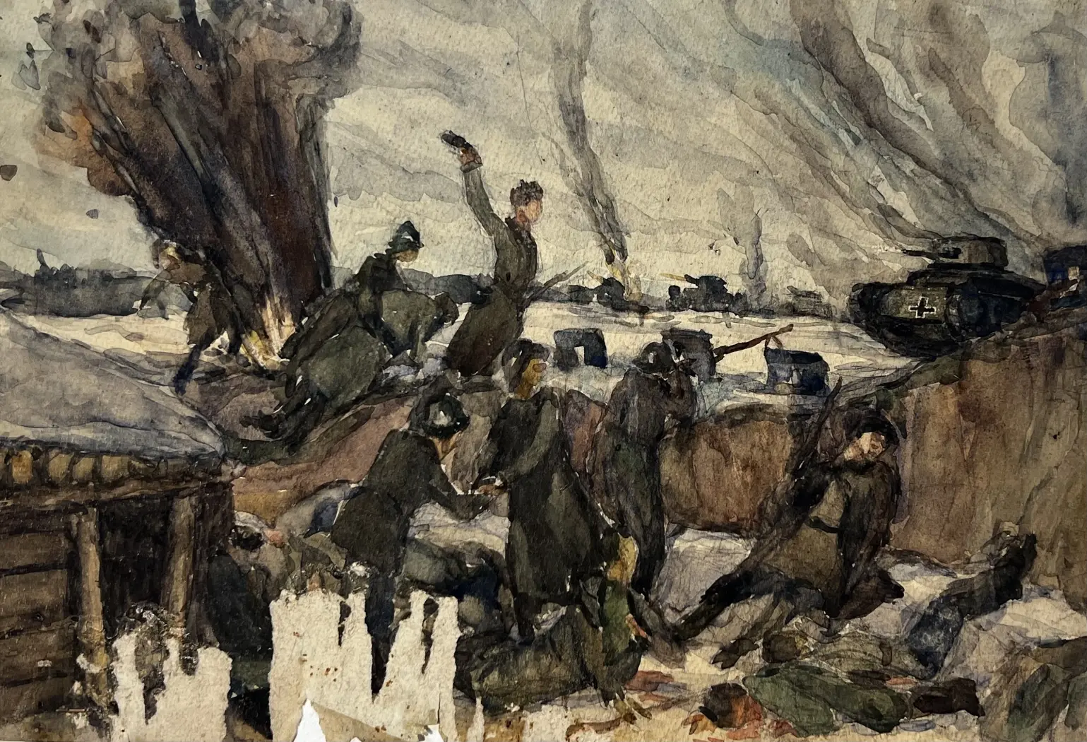 «Военный бой», Пентешин Иван Мильевич, художник, купить картину