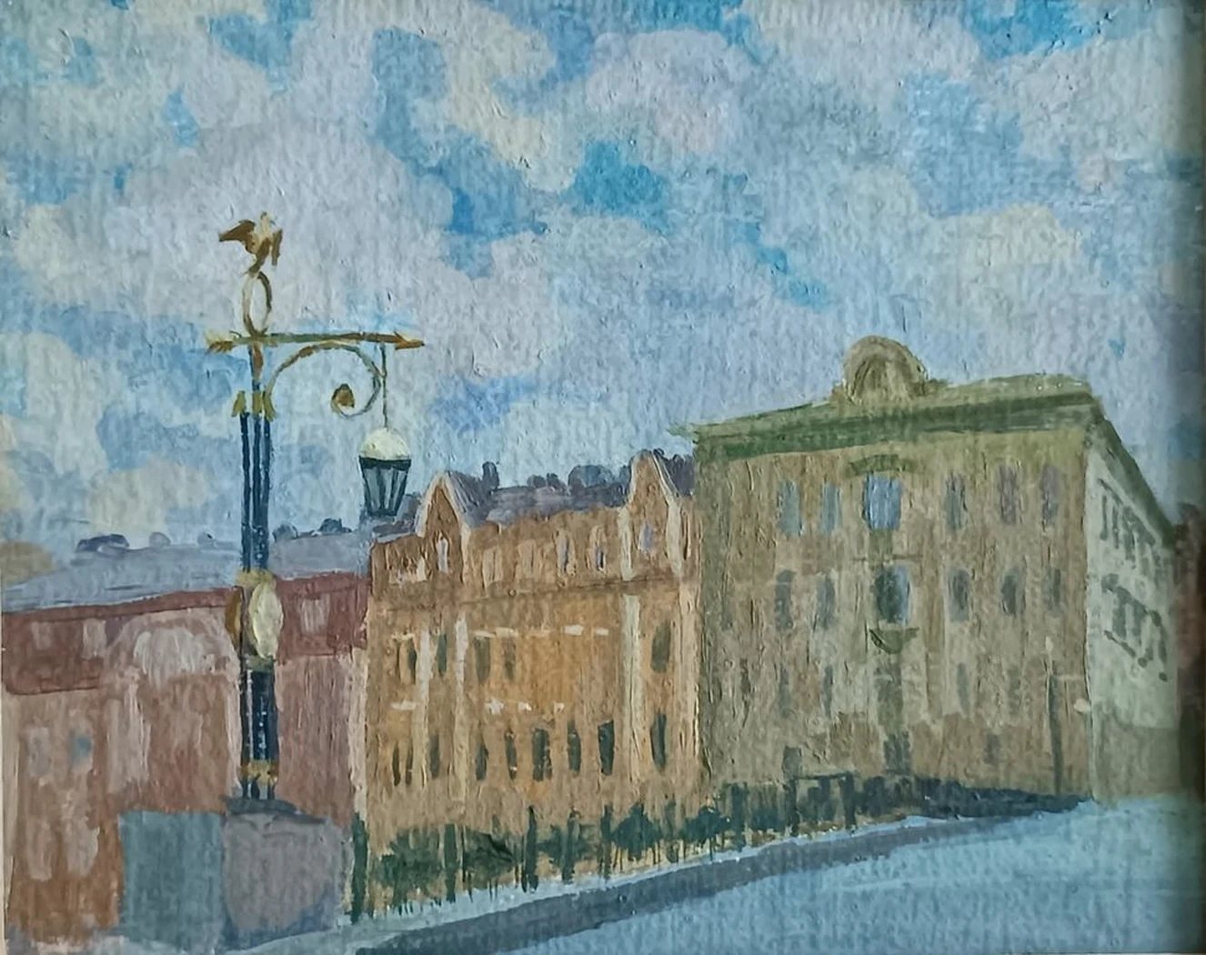 «Городской пейзаж», Акимов Александр Александрович, художник, купить картину