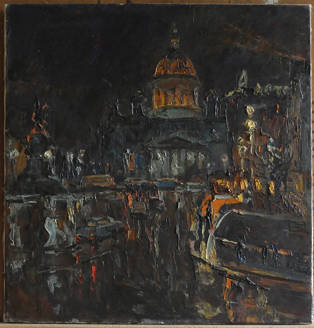 «Ночь. На Исаакиевской площади», 1978, Семенов А.М.
