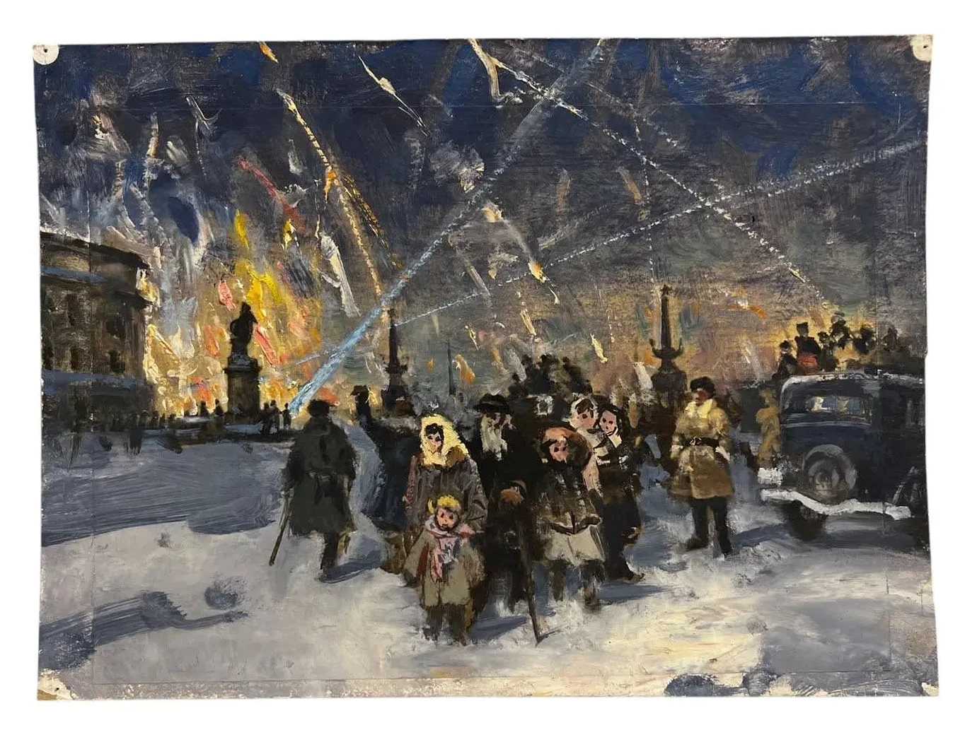 «Праздник в Петербурге», 
Яркин Владимир Петрович, художник, купить картину, купить, работы, аукцион, живопись, галерея ОПХ, Bidspirit, бидспирит, магазин