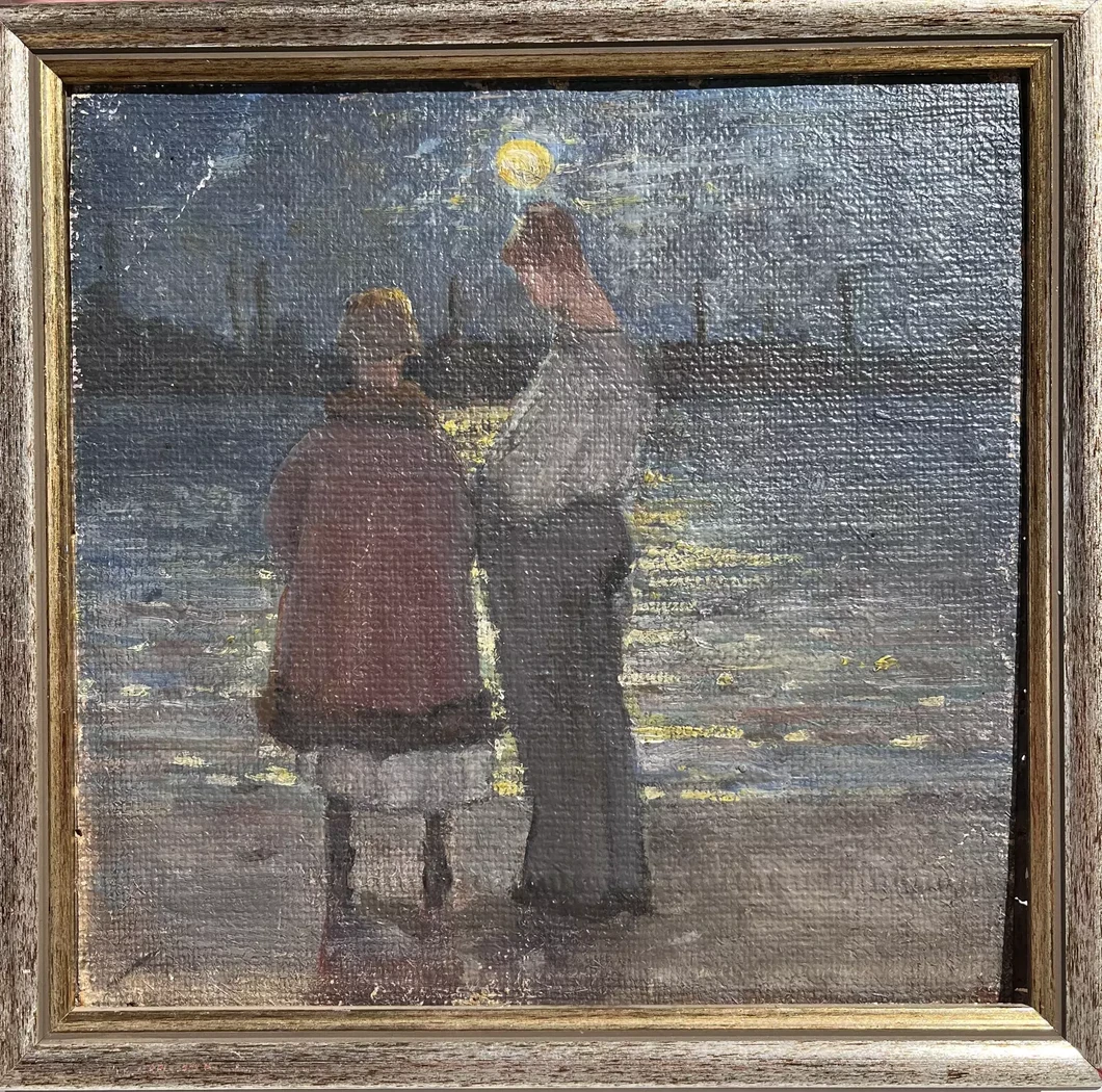 «(При Луне). Свидание на Неве», Вахрамеев Александр Иванович, художник, купить картину