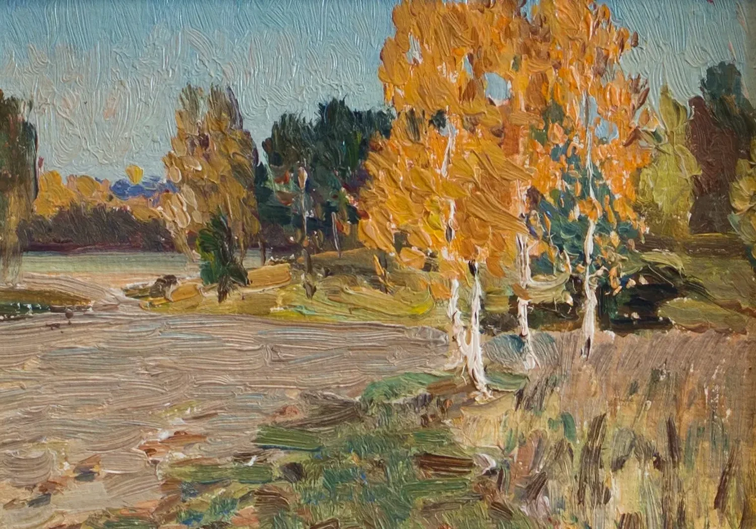 «Осень. Древня Гребло», Татаринов Герман Алексеевич, художник, купить картину, купить, работы, аукцион, живопись, галерея ОПХ, Bidspirit, бидспирит, магазин, выставка