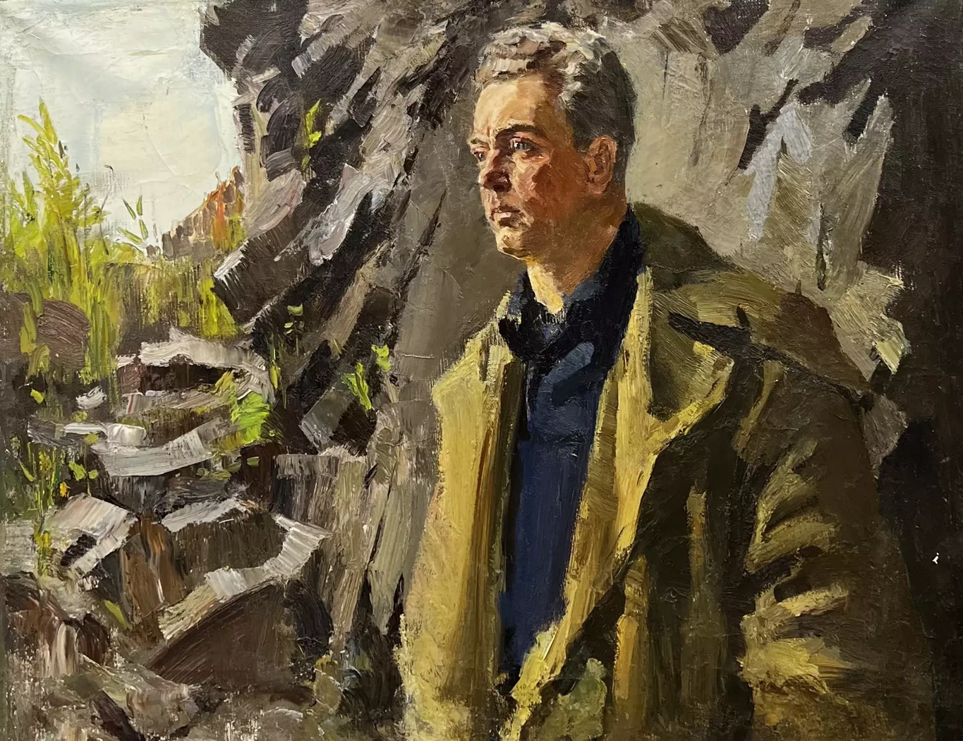 «Геолог», Н.Х., художник, купить картину, купить, работы, выставка, живопись, галерея ОПХ, портреты, выставка портретов, соцреализм