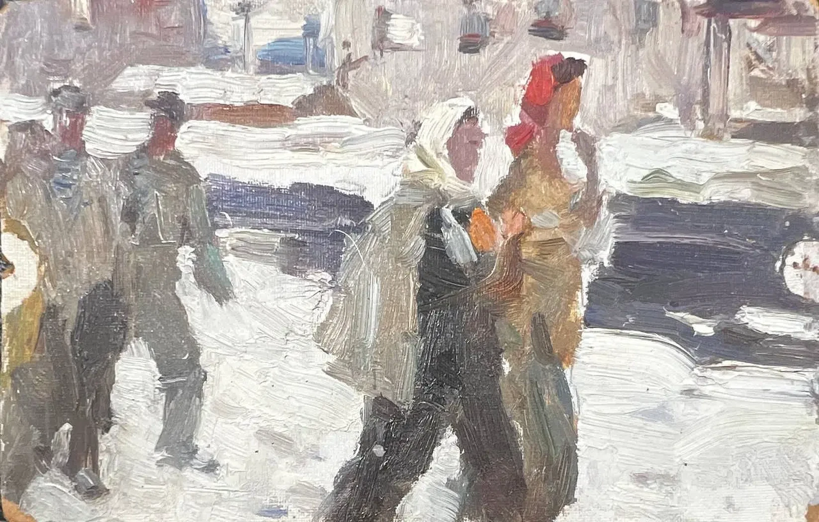 «Прохожие», Татаренко Александр Александрович, художник, купить картину, купить, работы, галерея ОПХ, аукцион, бидспирит