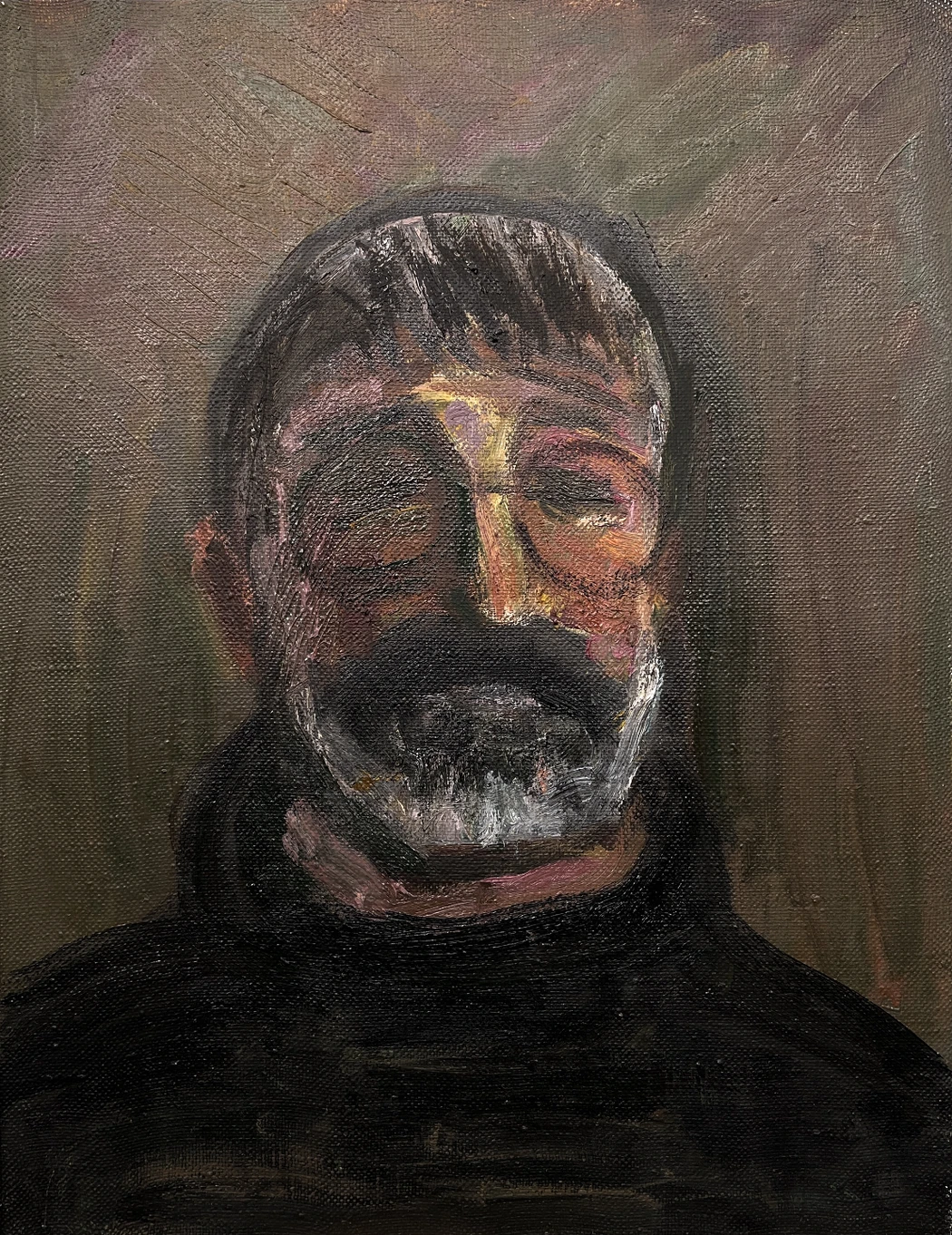 «Автопортрет с бородой», Аршакуни З.П., картина, живопись