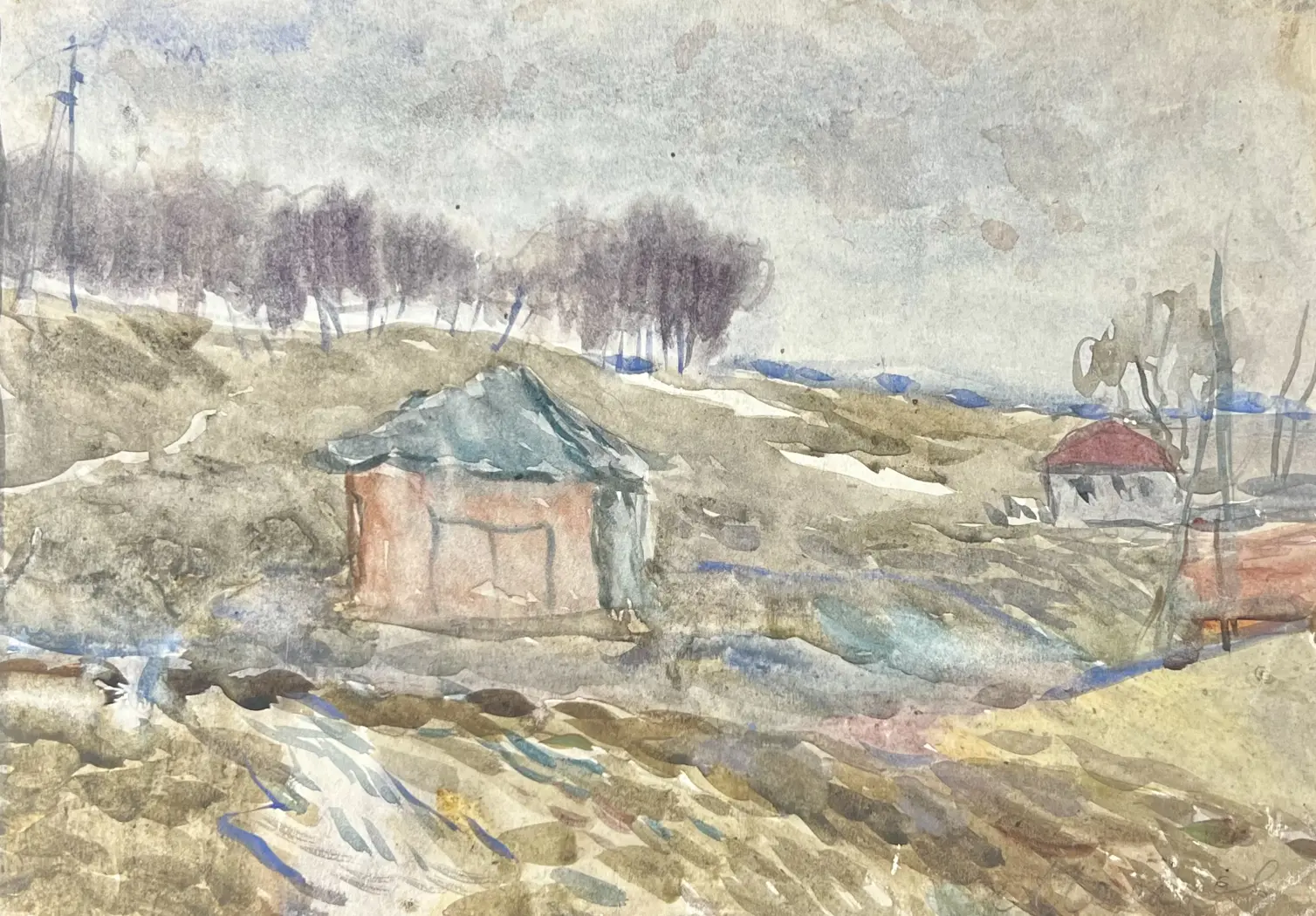 «Деревенский пейзаж», Пентешин Иван Мильевич/Мочалов С., художник, купить картину