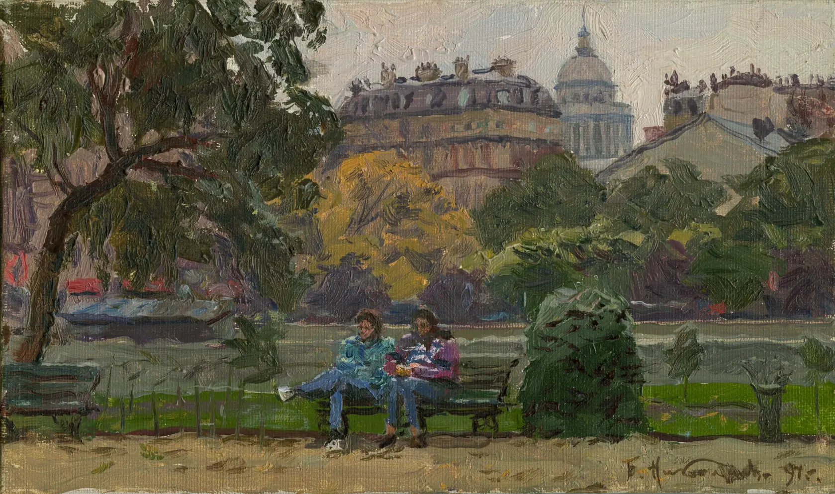 «Париж. Бульвар», Николаев Борис Павлович, художник, купить работу.