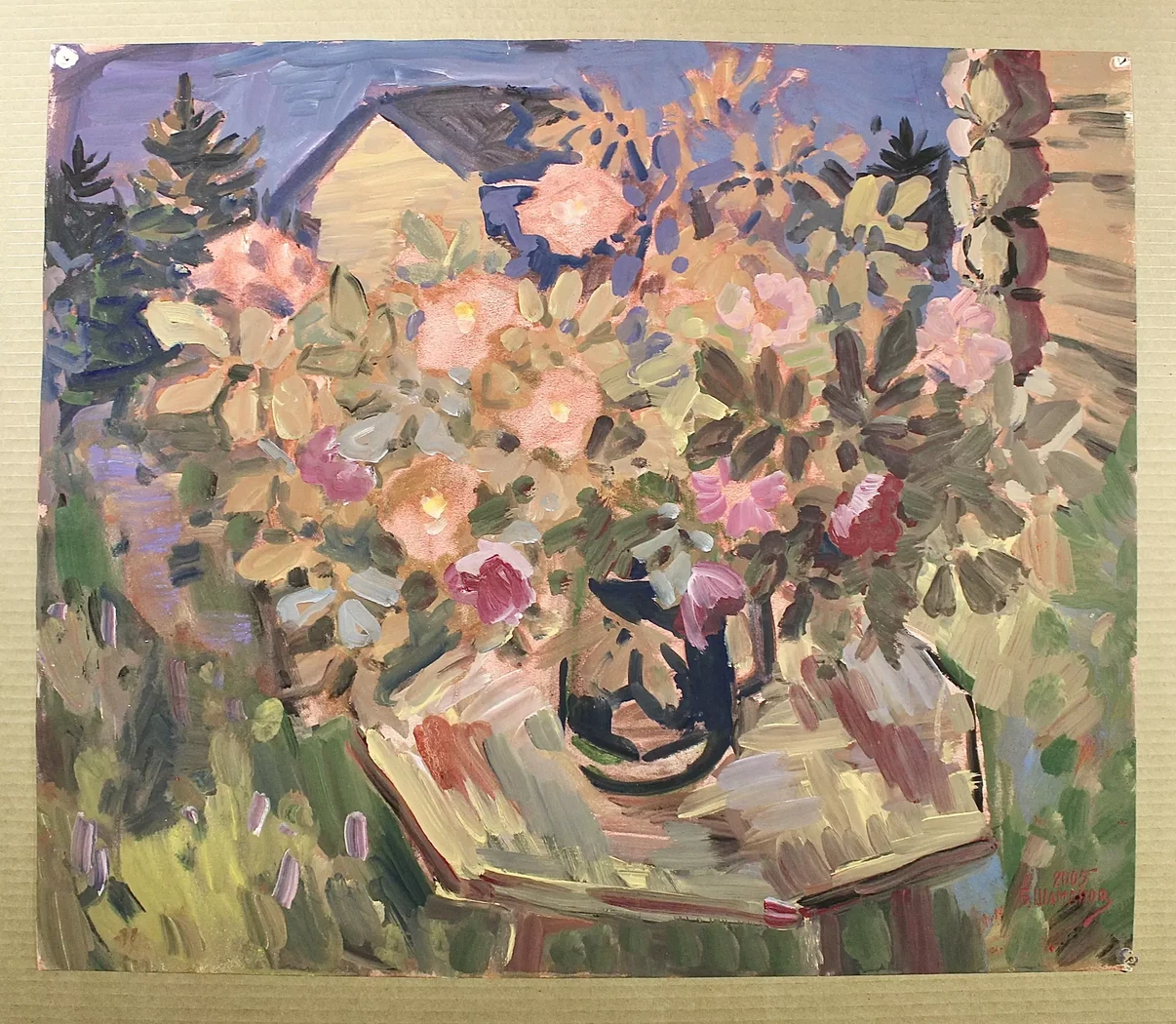 «Натюрморт», Шаманов Борис Иванович, художник, купить картину, купить, работы, аукцион, графика, галерея ОПХ, Bidspirit, бидспирит, магазин