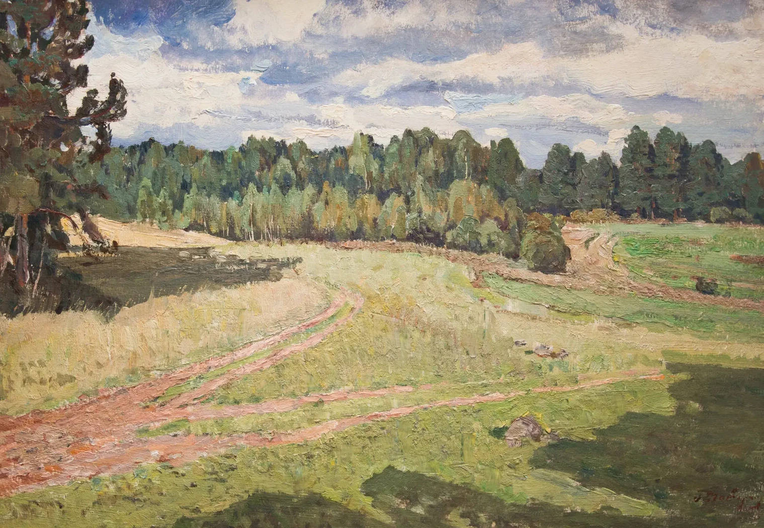 «Близ деревни Гребло. Псковская область», Татаринов Герман Алексеевич, художник, купить картину, купить, работы, аукцион, живопись, галерея ОПХ, Bidspirit, бидспирит, магазин, выставка