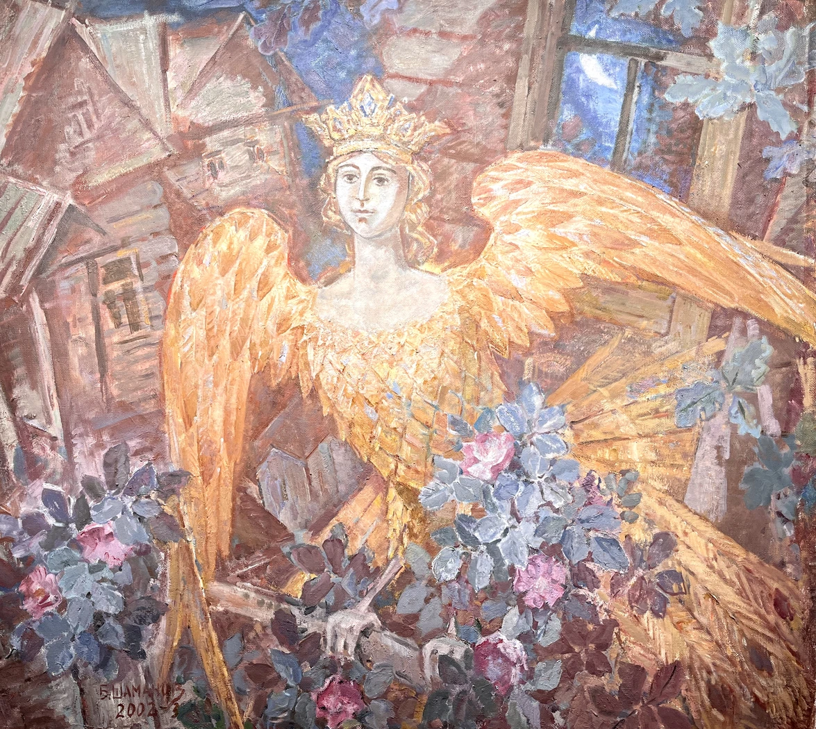 «Птица-Сирин», Шаманов Б.И., картина, живопись