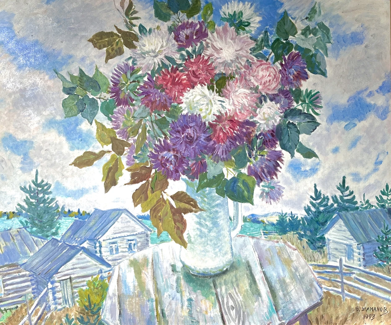 «Осень. Ветер. Цветы», Шаманов Борис Иванович, художник, купить картину