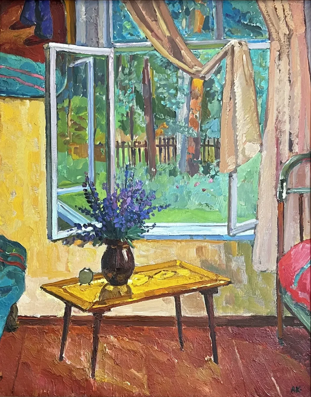 «Интерьер. Лето», Кочетков Андрей Дмитриевич, художник, купить картину, купить, работы, аукцион, живопись, галерея ОПХ, Bidspirit, бидспирит, магазин, выставка