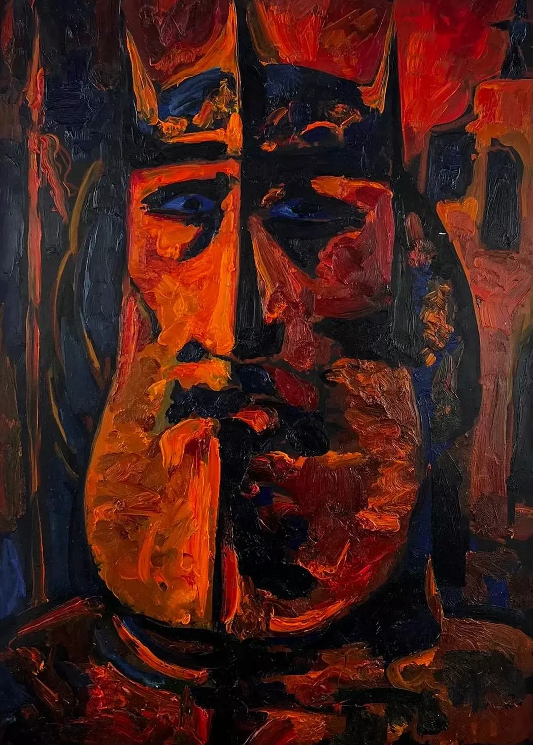 «Автопортрет», Баззаев Андрей Константинович, художник, живопись, графика, выставка, галерея ОПХ, выставка «Автопортреты» – XXVIII Международного фестиваля искусств «Сергей Осколков и его друзья»