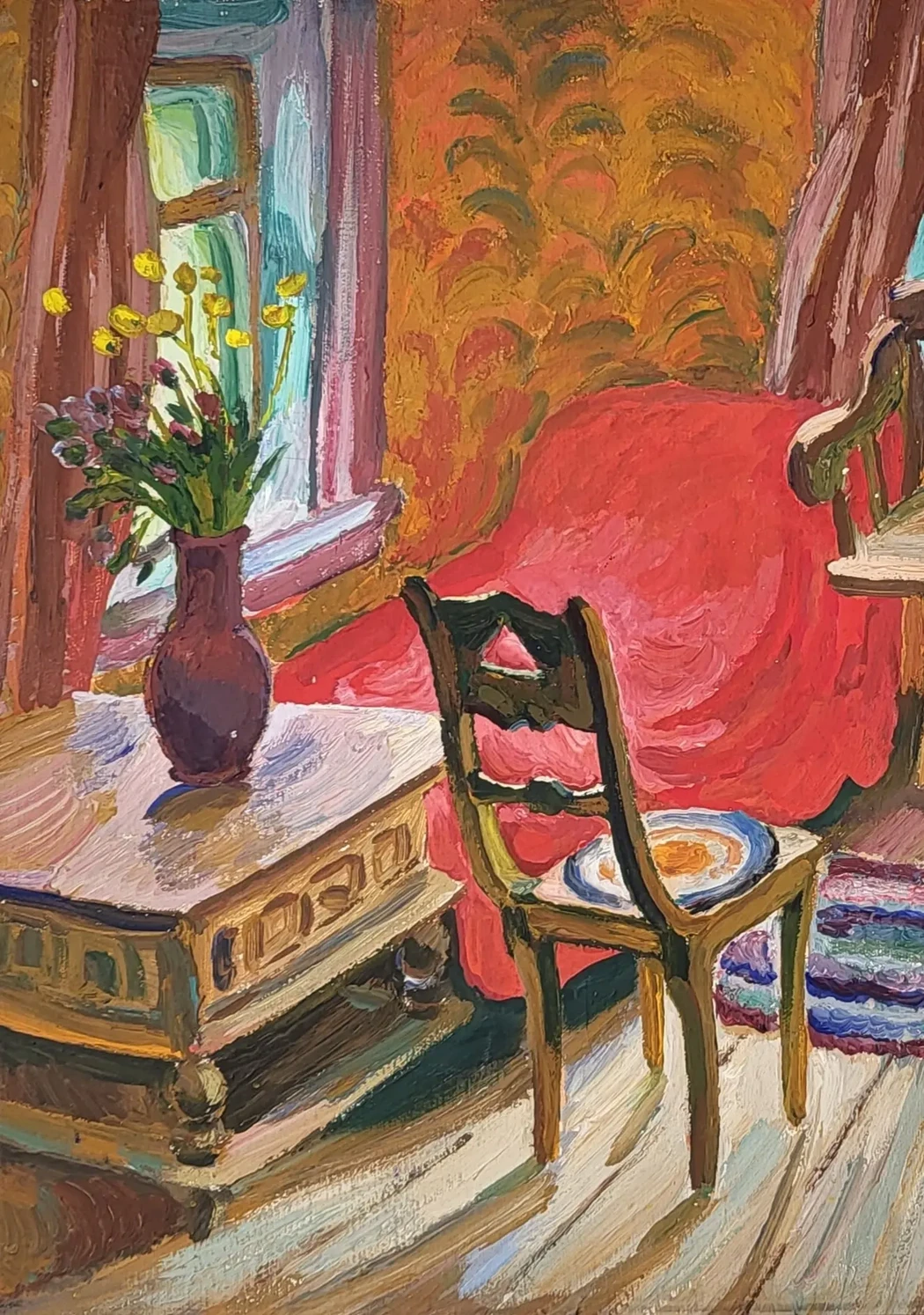 «Интерьер», Назина Вера Ивановна, художник, купить картину, купить, работы, аукцион, живопись, галерея ОПХ, Bidspirit, бидспирит, магазин
