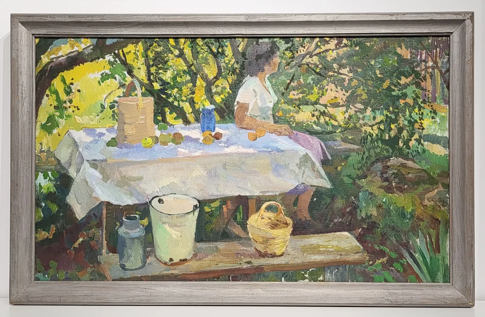 «В саду», Хухров Юрий Дмитриевич, художник, купить картину, купить, работы, аукцион, живопись, галерея ОПХ, Bidspirit, бидспирит, магазин
