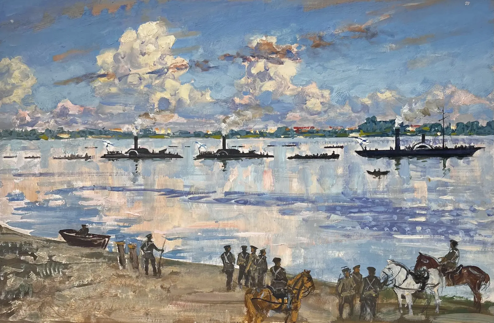 «Эскадра», Яркин Владимир Петрович, художник, купить картину, купить, работы, живопись, галерея ОПХ, аукцион