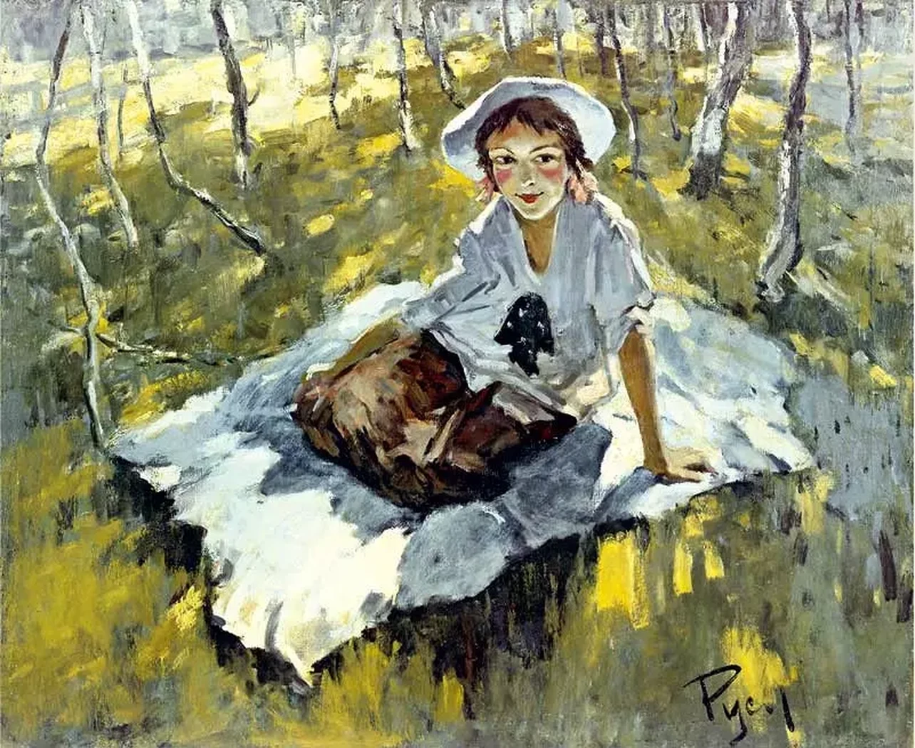 «Девушка с бантом», Русов Л.А.