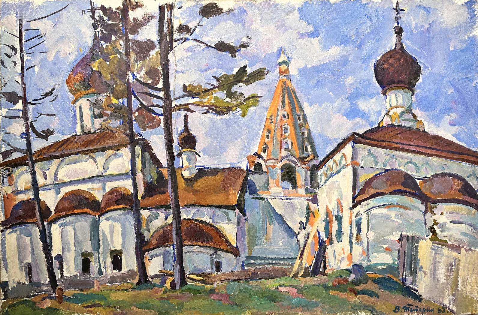 «Троицкий собор в Переславле-Залесском. Б. Даниловский монастырь», Тетерин В.К., картина, живопись