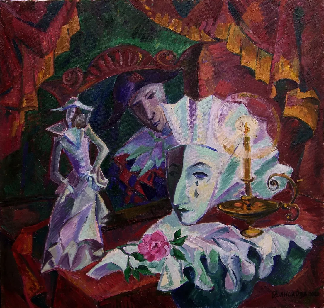 «Натюрморт с театральной маской», Корнильева Анна Владимировна, художник, купить картину