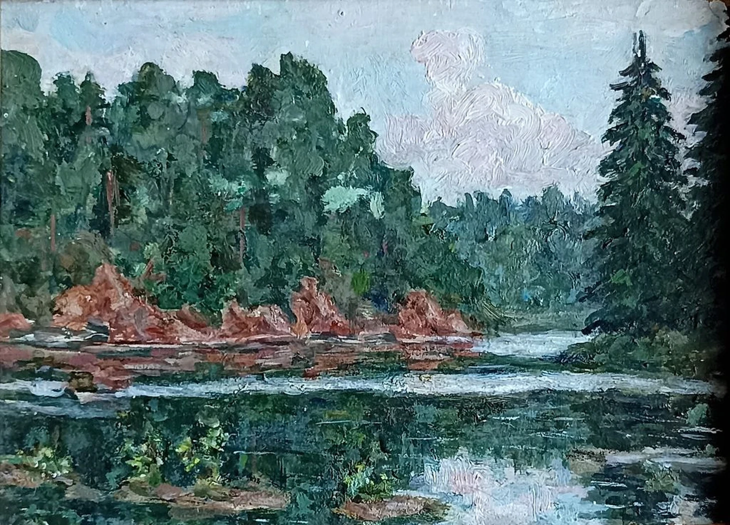 «Перед плотиной. р. Оредеж» Шретер Г.Л.