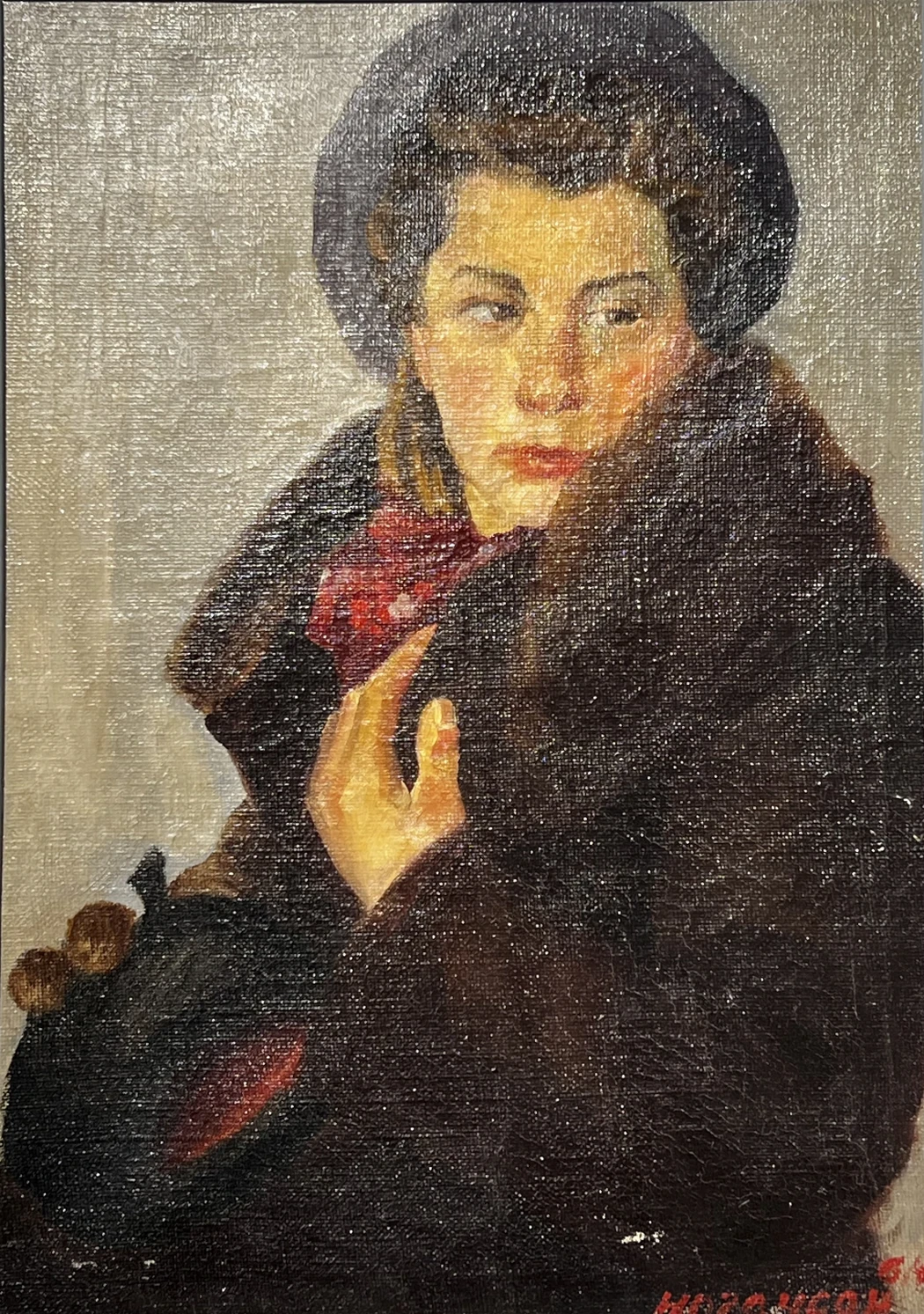 «Женский портрет», Иогансон Борис Владимирович, художник, купить картину, купить, работу, живопись, аукцион, галерея ОПХ, портрет, соцреализм, бидспирит, Bidspirit