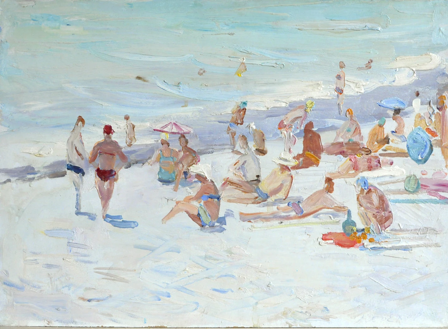 «На пляже», 1959, Орехов Л.Н.