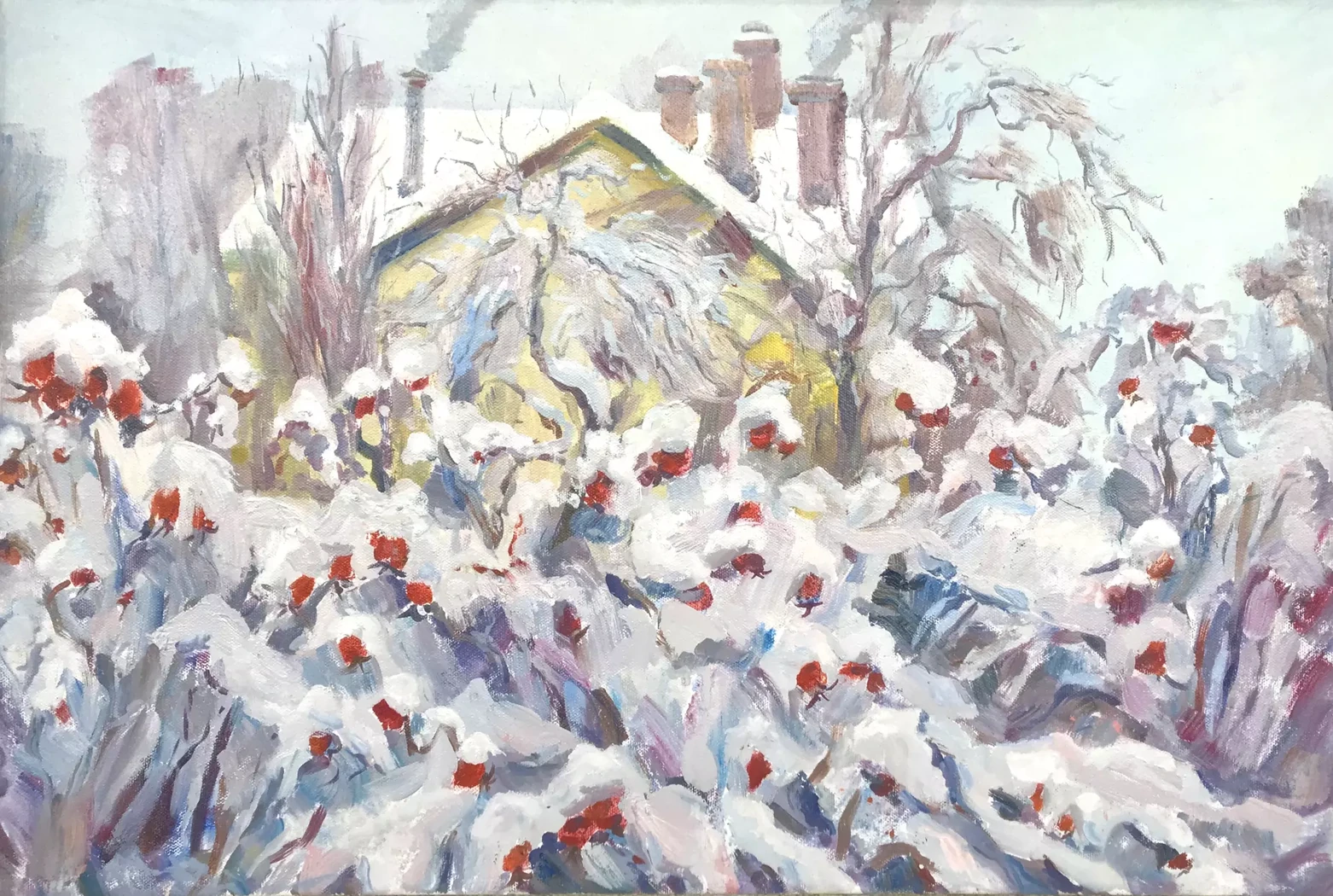 «Шиповник под снегом», Егошина Вера Алексеевна, художник, купить картину
