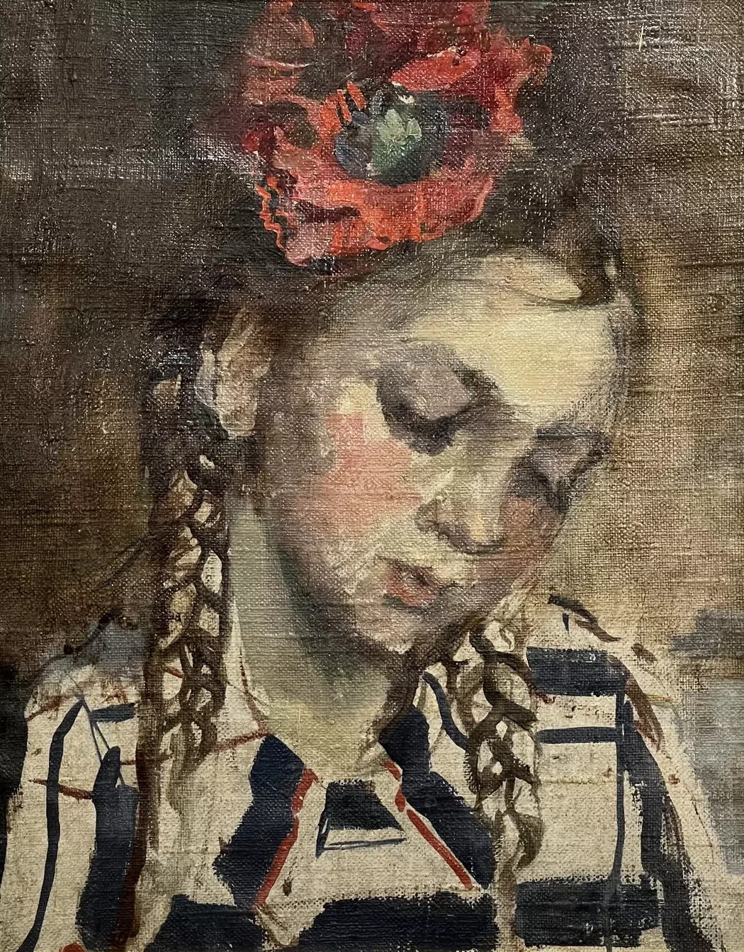 «Девочка с маком в волосах», Бекарян (Губанова) Дия Андреевна, художник, купить картину