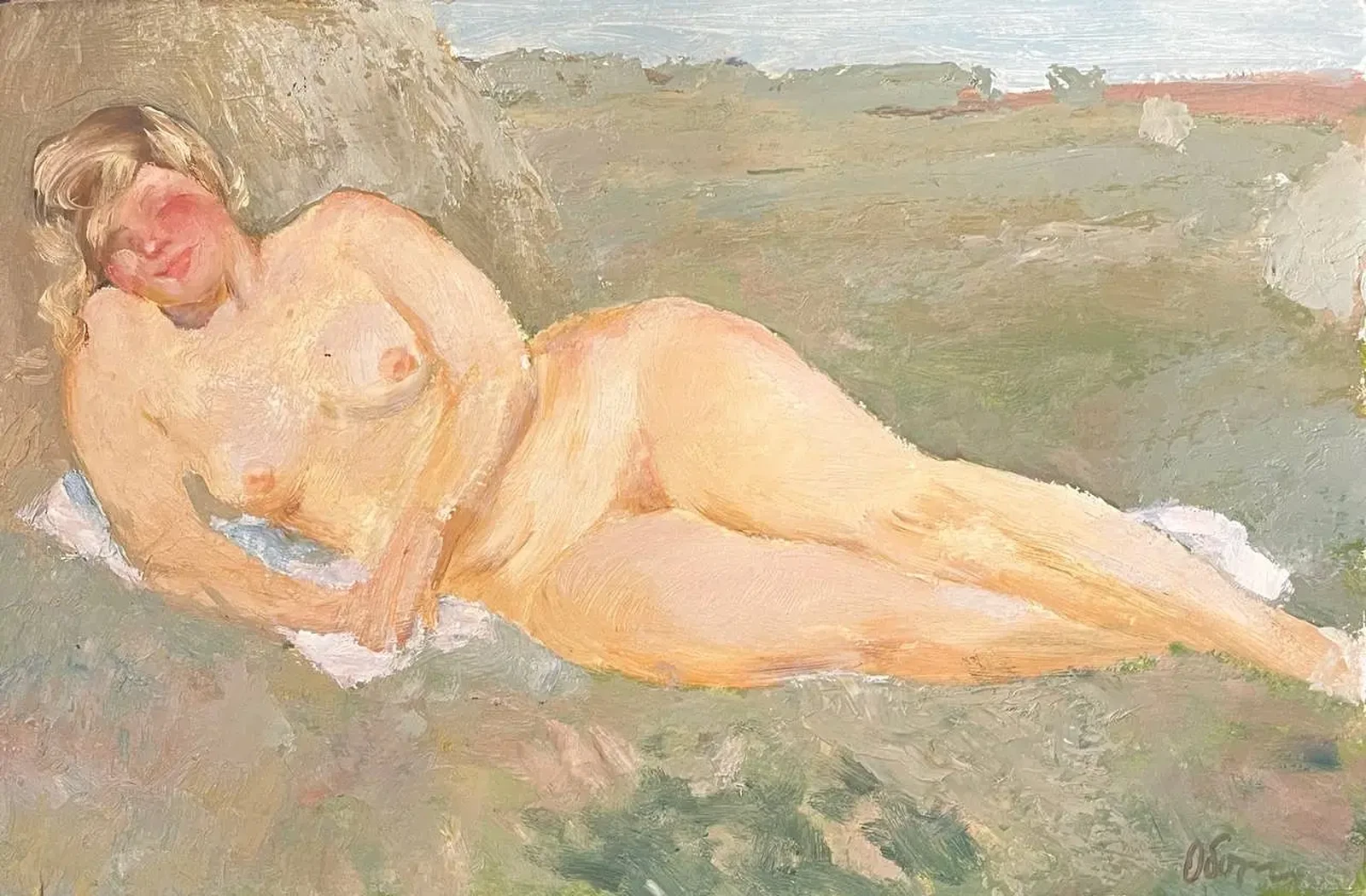 «Натурщица», Обозненко Дмитрий Георгиевич, художник, купить картину, купить, работы, аукцион, живопись, галерея ОПХ, Bidspirit, бидспирит, магазин