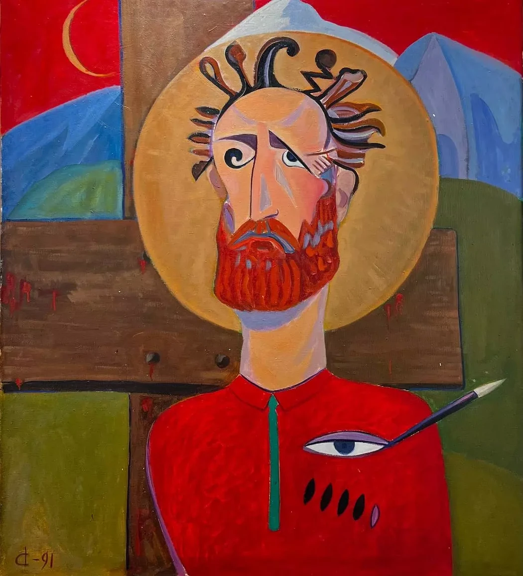 «Автопортрет», Баззаев Андрей Константинович, художник, живопись, графика, выставка, галерея ОПХ, выставка «Автопортреты» – XXVIII Международного фестиваля искусств «Сергей Осколков и его друзья»