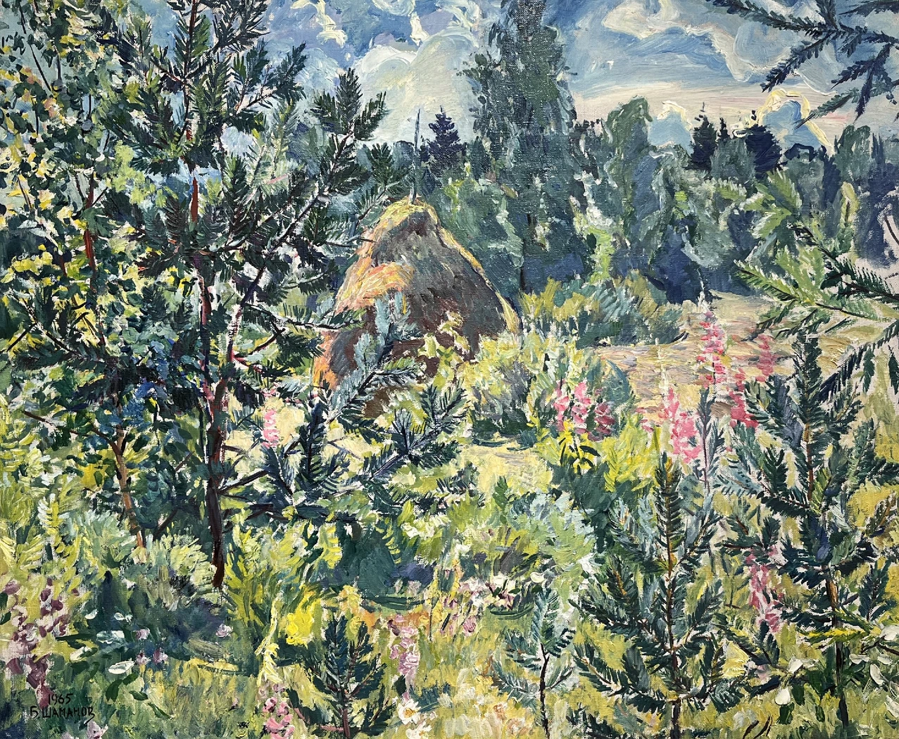 «Лесная полянка», Шаманов Борис Иванович, художник, купить картину,