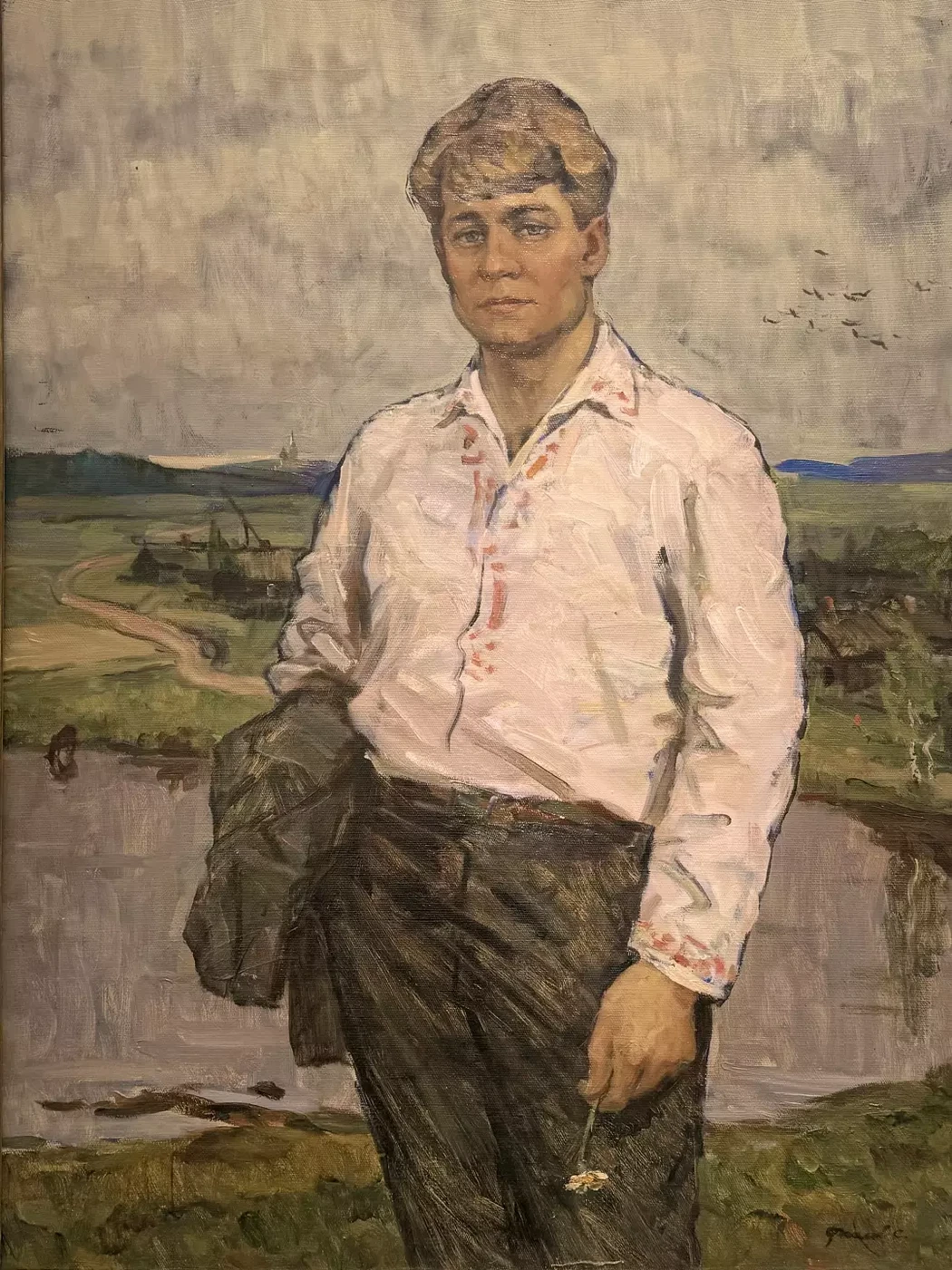 «С. Есенин», Фролов Сергей Кузьмич, художник, купить картину, купить, работы, выставка, живопись, галерея ОПХ, портреты, выставка портретов, соцреализм