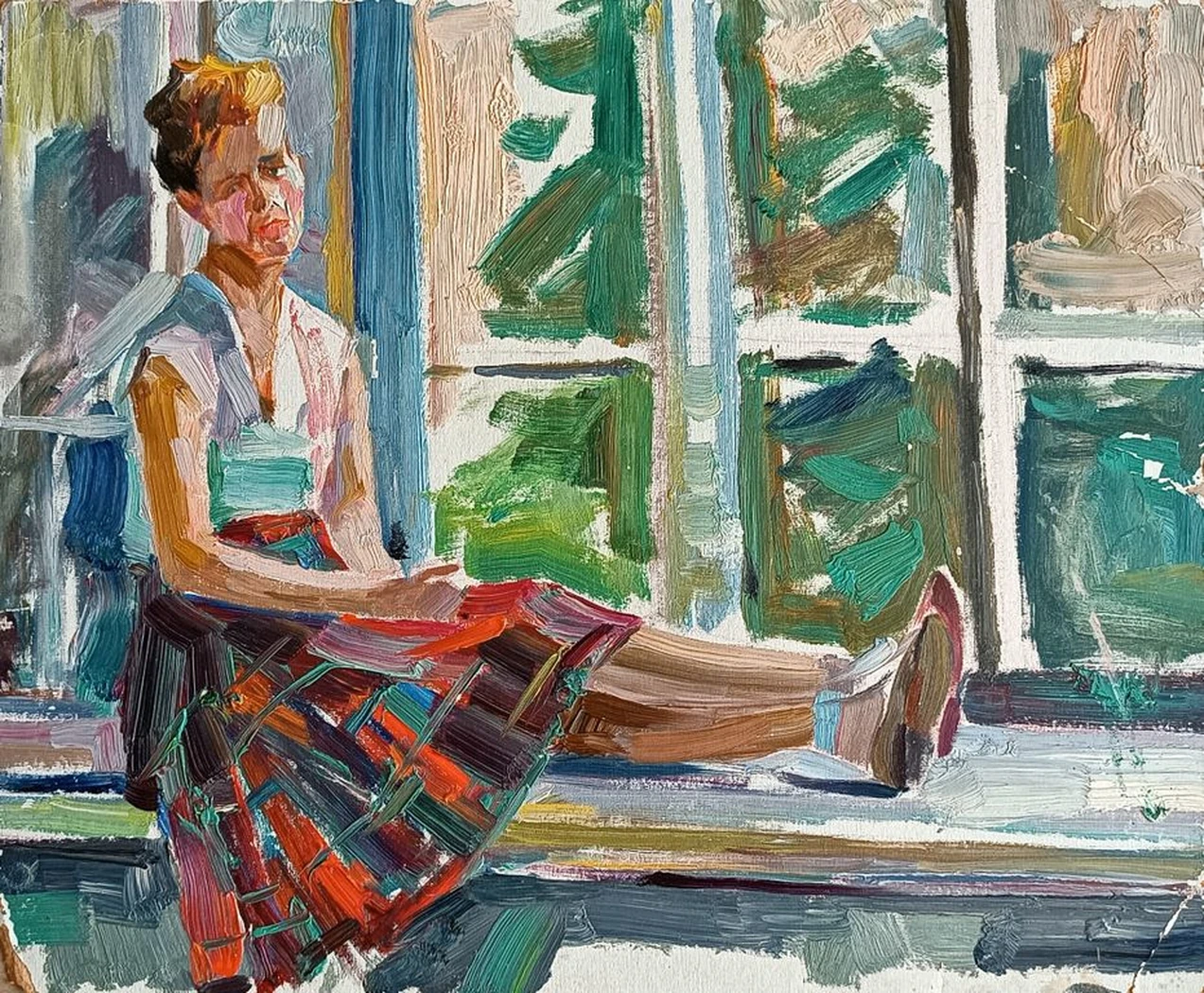"Портрет у окна", Альберти Пётр Филиппович, художник, купить картину