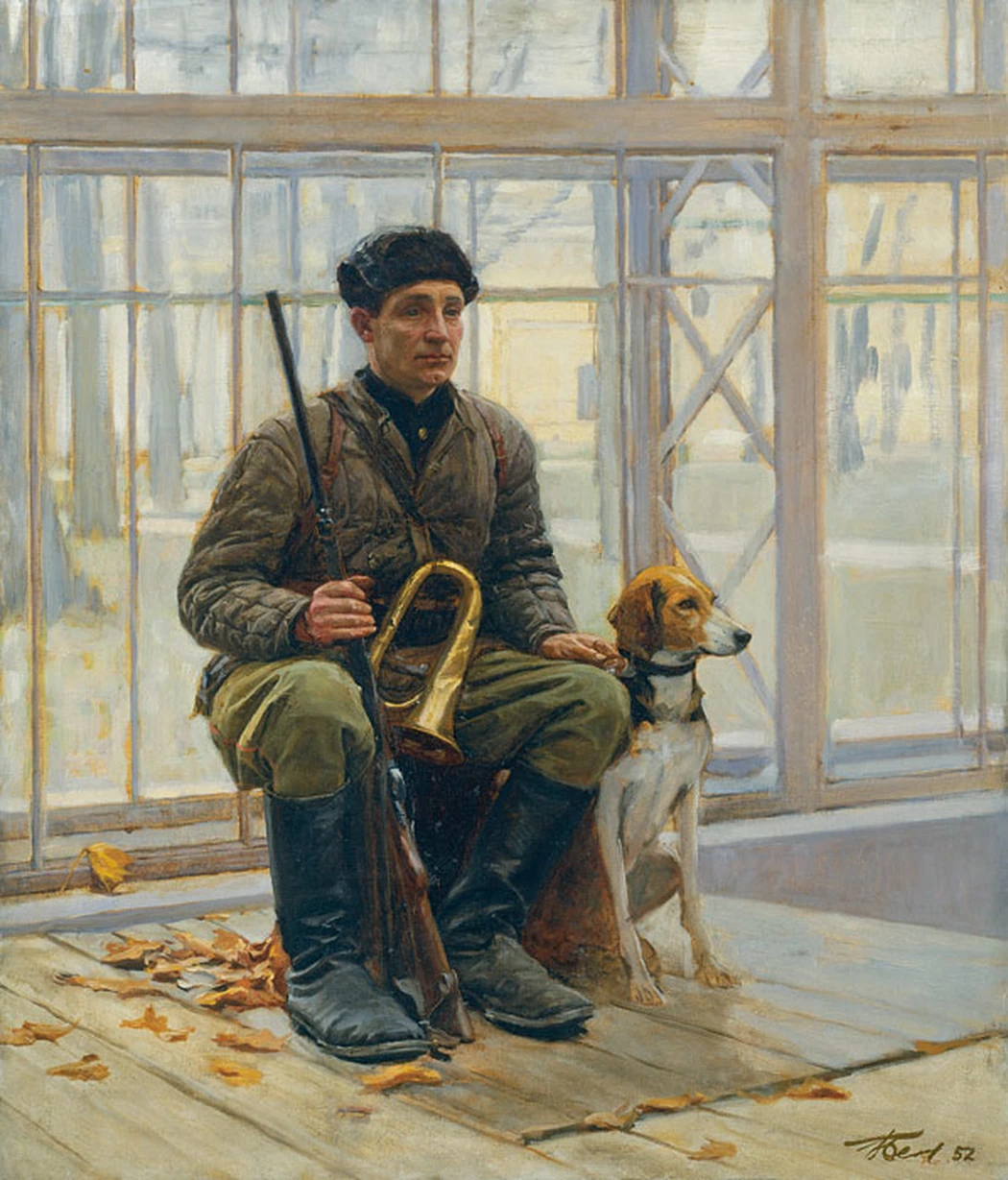 «Натурщик в костюме охотника», 1952, Белов Ю.В.