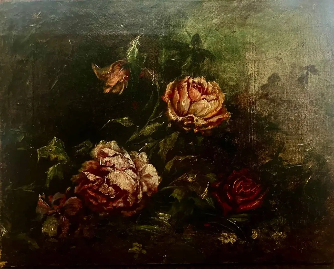 «Розы», Н.Х., Сапунов Николай Николаевич, художник, купить картину, купить, работы, аукцион, живопись, галерея ОПХ, Bidspirit, бидспирит, магазин