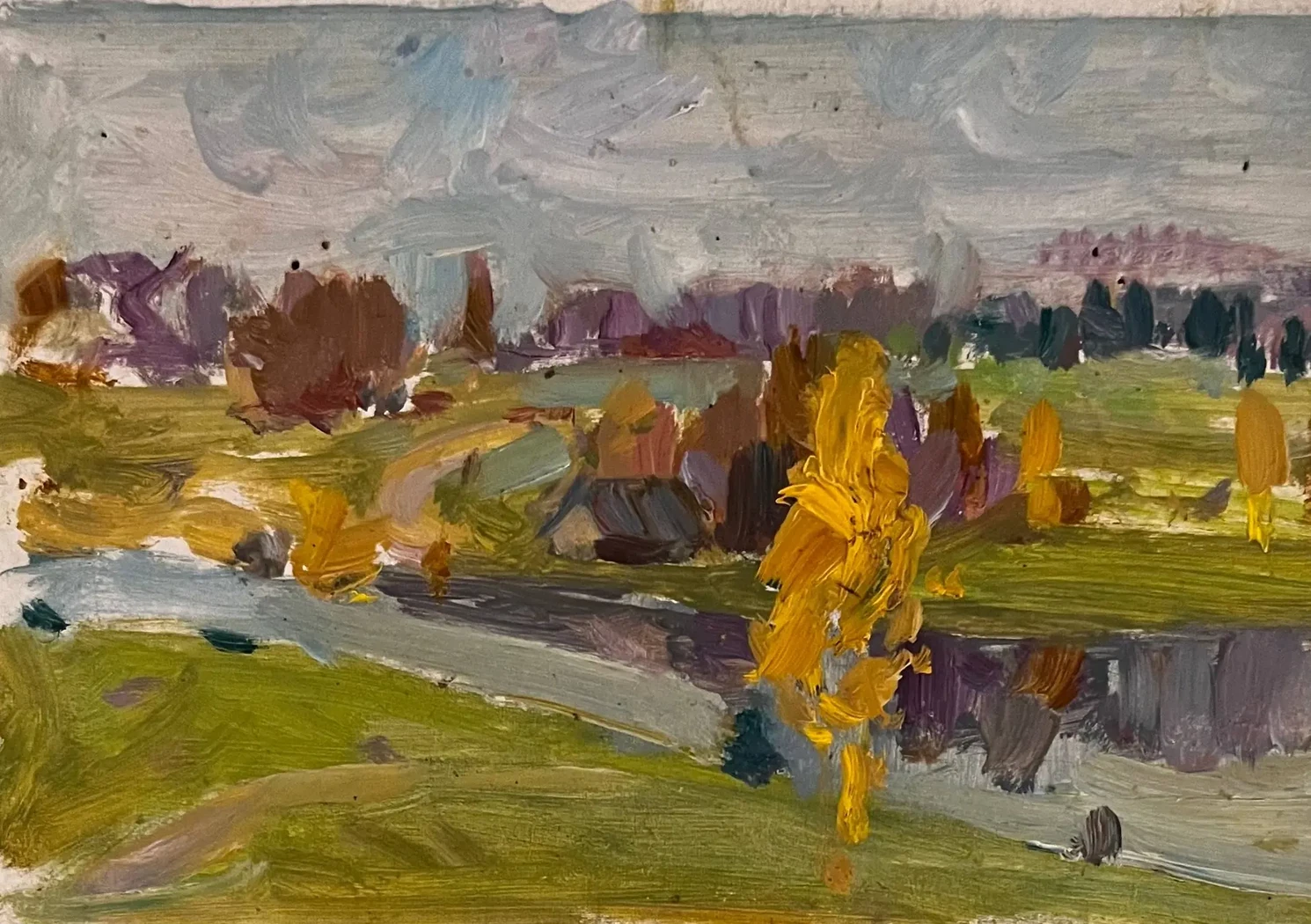 «Пейзаж», Н.Х., художник, купить картину, купить, работы, аукцион, живопись, галерея ОПХ, Bidspirit, бидспирит, магазин